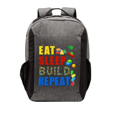 Eat Sleep Build Repeat Building Bricks Blocks Master Builder Vector Backpack
