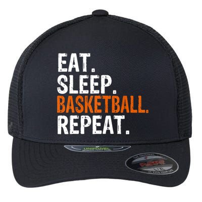 Eat Sleep Basketball Repeat Gift Flexfit Unipanel Trucker Cap