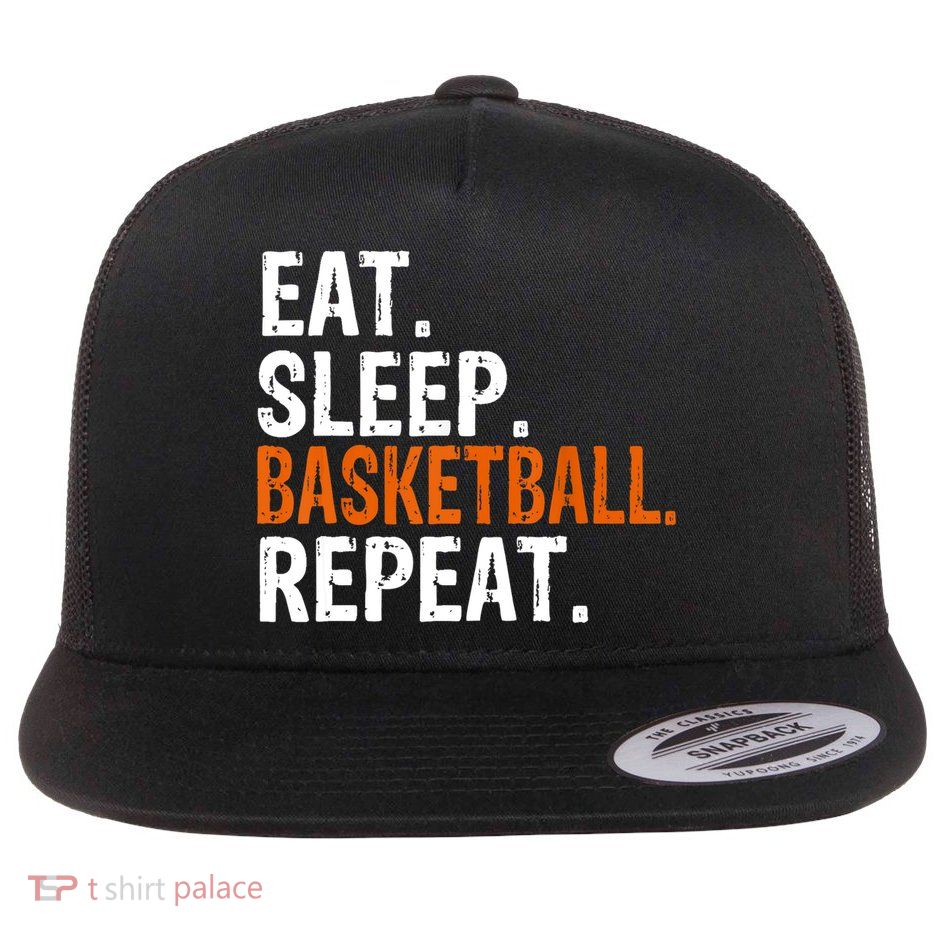 Eat Sleep Basketball Repeat Gift Flatbill Hat