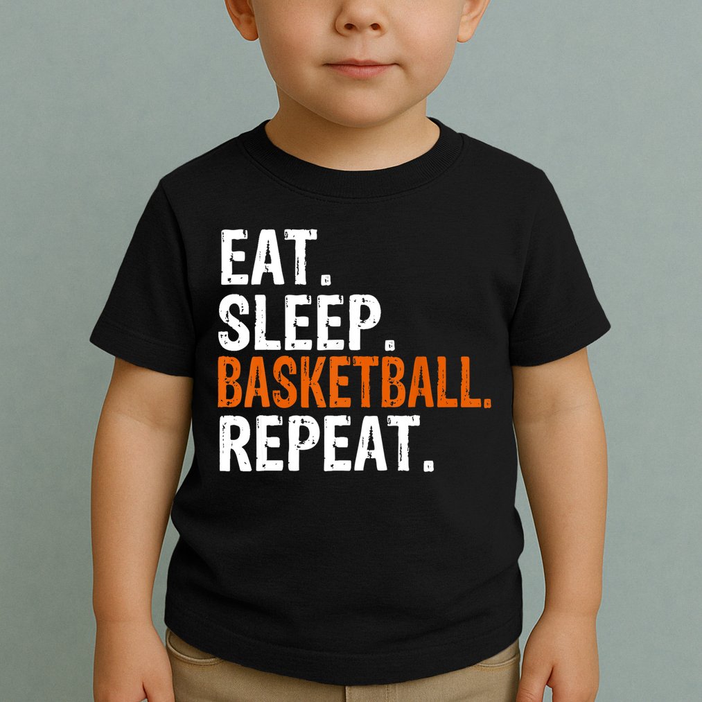 Eat Sleep Basketball Repeat Gift Toddler T-Shirt