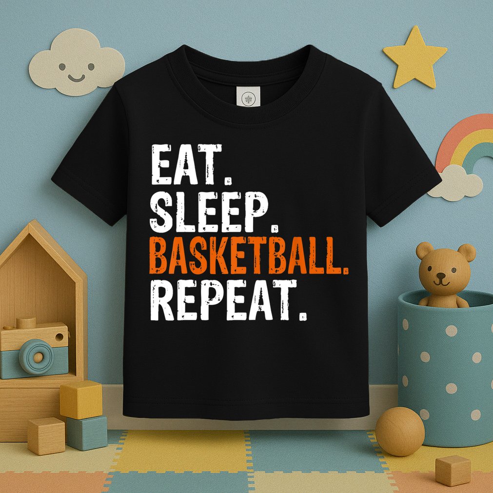 Eat Sleep Basketball Repeat Gift Toddler T-Shirt