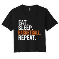 Eat Sleep Basketball Repeat Gift Women's Crop Top Tee