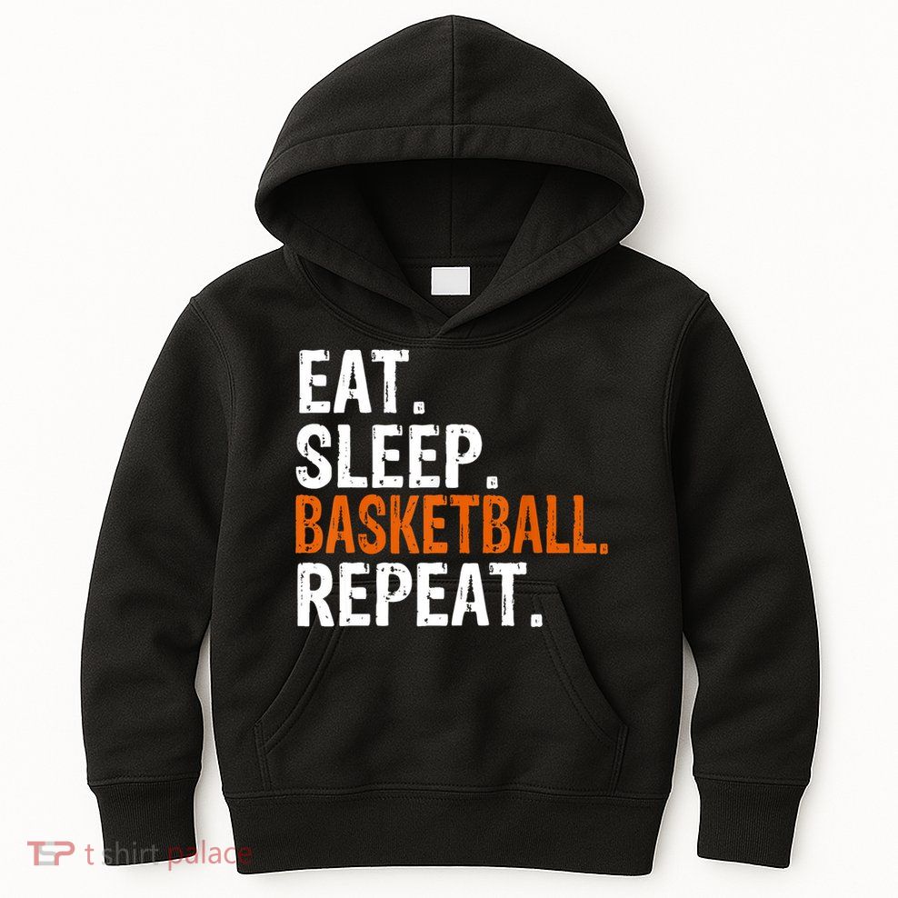 Eat Sleep Basketball Repeat Gift Kids Hoodie