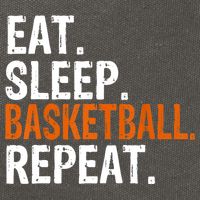 Eat Sleep Basketball Repeat Gift Cotton Canvas Backpack