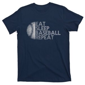 Eat Sleep Baseball Repeat Baseball Player Funny Baseball T-Shirt