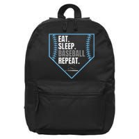 Eat Sleep Baseball Repeat 16 in Basic Backpack