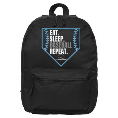 Eat Sleep Baseball Repeat 16 in Basic Backpack