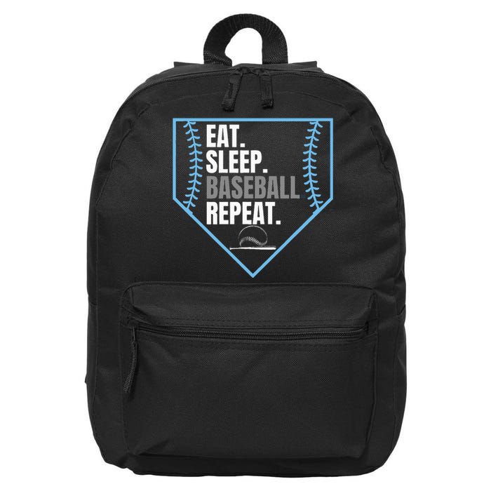 Eat Sleep Baseball Repeat 16 in Basic Backpack