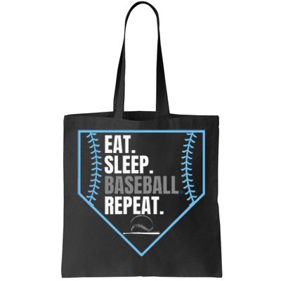 Eat Sleep Baseball Repeat Tote Bag