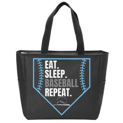 Eat Sleep Baseball Repeat Zip Tote Bag