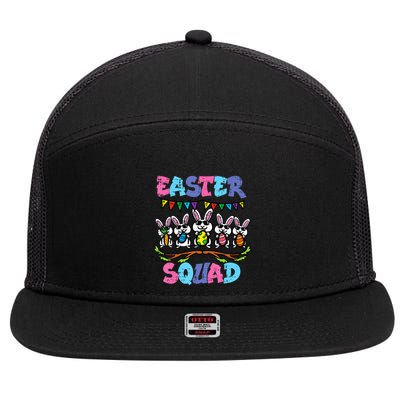 Easter Squad Bunnies Family Matching 7 Panel Mesh Trucker Snapback Hat