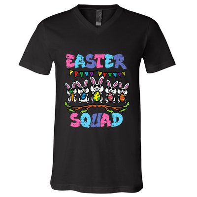 Easter Squad Bunnies Family Matching V-Neck T-Shirt