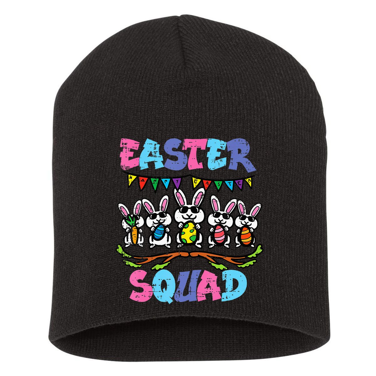 Easter Squad Bunnies Family Matching Short Acrylic Beanie
