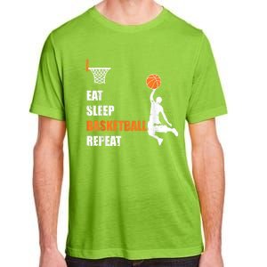 Eat Sleep Basketball Repeat Basketball Adult ChromaSoft Performance T-Shirt