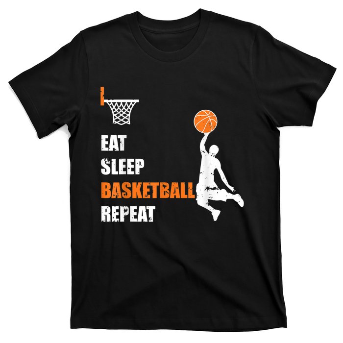 Eat Sleep Basketball Repeat Basketball T-Shirt