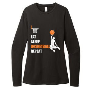 Eat Sleep Basketball Repeat Basketball Womens CVC Long Sleeve Shirt