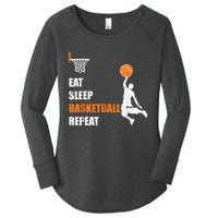 Eat Sleep Basketball Repeat Basketball Women's Perfect Tri Tunic Long Sleeve Shirt