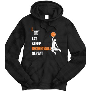 Eat Sleep Basketball Repeat Basketball Tie Dye Hoodie