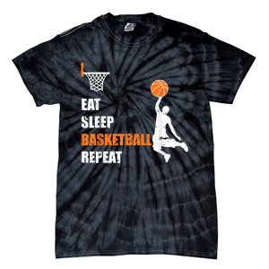 Eat Sleep Basketball Repeat Basketball Tie-Dye T-Shirt