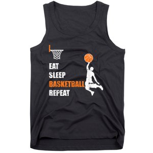 Eat Sleep Basketball Repeat Basketball Tank Top