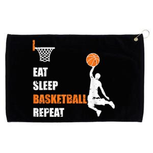 Eat Sleep Basketball Repeat Basketball Grommeted Golf Towel