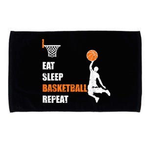 Eat Sleep Basketball Repeat Basketball Microfiber Hand Towel