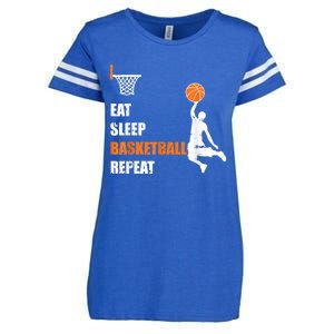 Eat Sleep Basketball Repeat Basketball Enza Ladies Jersey Football T-Shirt