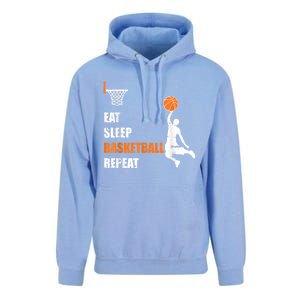 Eat Sleep Basketball Repeat Basketball Unisex Surf Hoodie