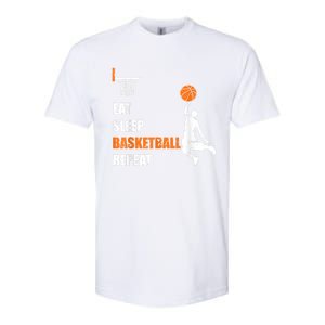 Eat Sleep Basketball Repeat Basketball Softstyle CVC T-Shirt