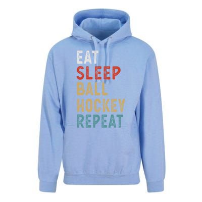 Eat Sleep Ball Hockey Repeat Funny Player Gift Idea Vintage Funny Gift Unisex Surf Hoodie