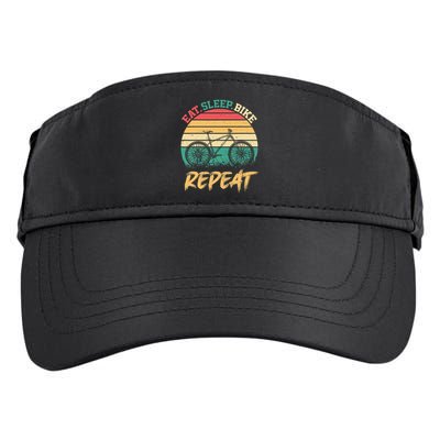 Eat Sleep Bike Repeat Cycling Cyclist Bicycling Adult Drive Performance Visor