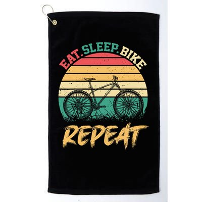 Eat Sleep Bike Repeat Cycling Cyclist Bicycling Golf Towel