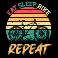 Eat Sleep Bike Repeat Cycling Cyclist Bicycling Visor
