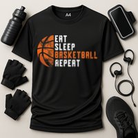 Eat Sleep Basketball Repeat Basketball Cooling Performance Crew T-Shirt