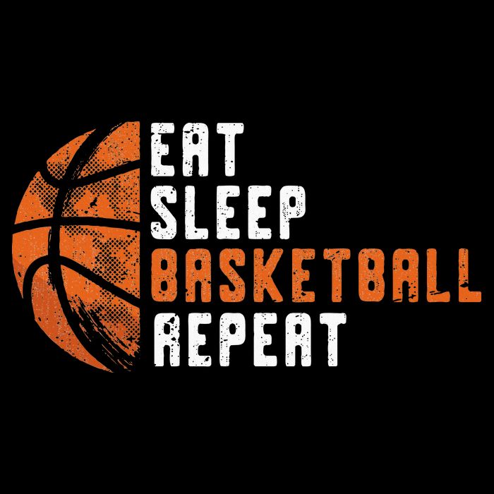 Eat Sleep Basketball Repeat Basketball Button