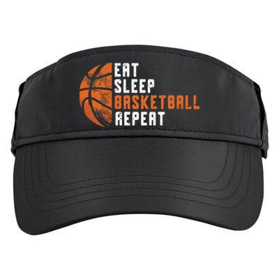 Eat Sleep Basketball Repeat Basketball Adult Drive Performance Visor
