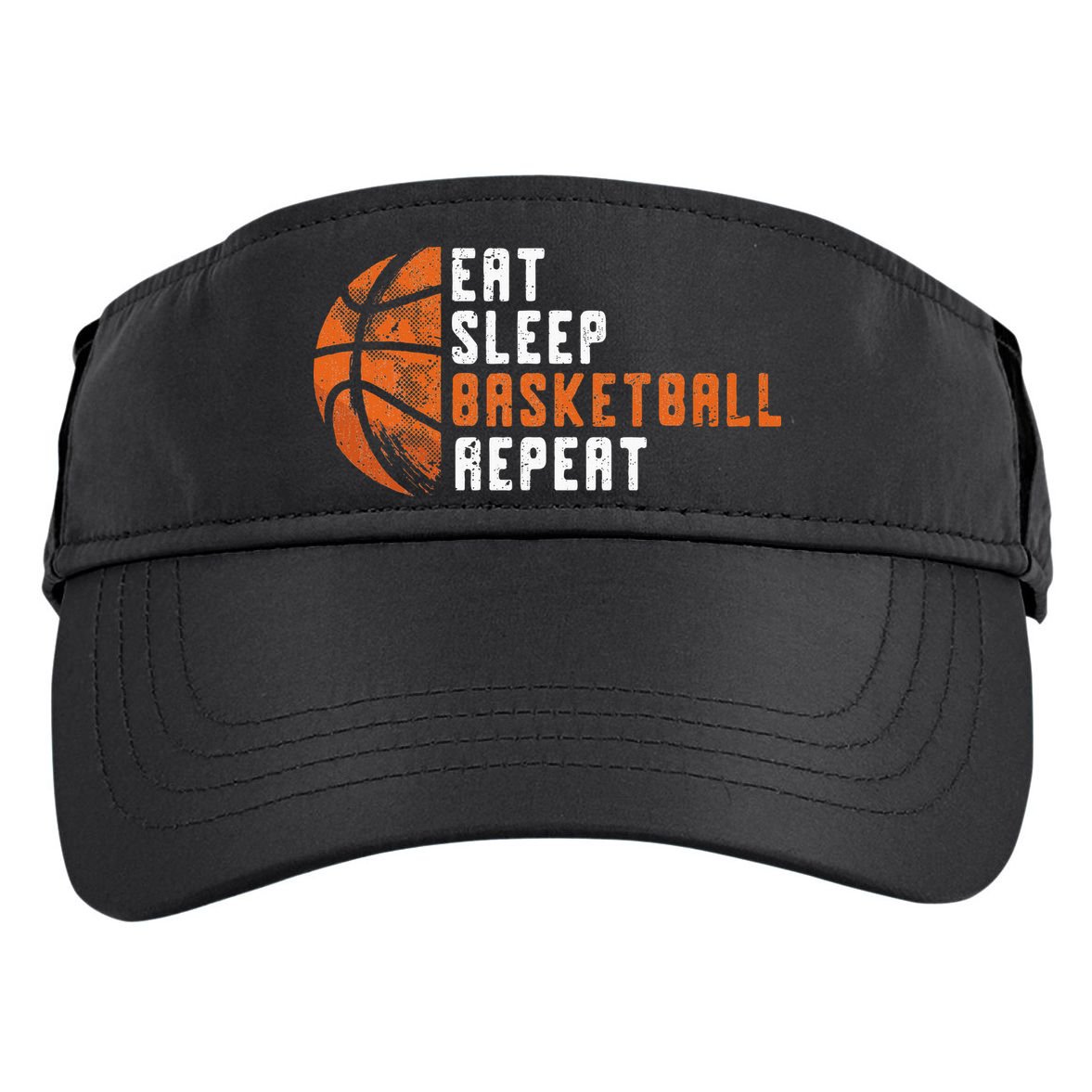 Eat Sleep Basketball Repeat Basketball Adult Drive Performance Visor