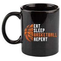 Eat Sleep Basketball Repeat Basketball 11oz C Handle Ceramic Mug