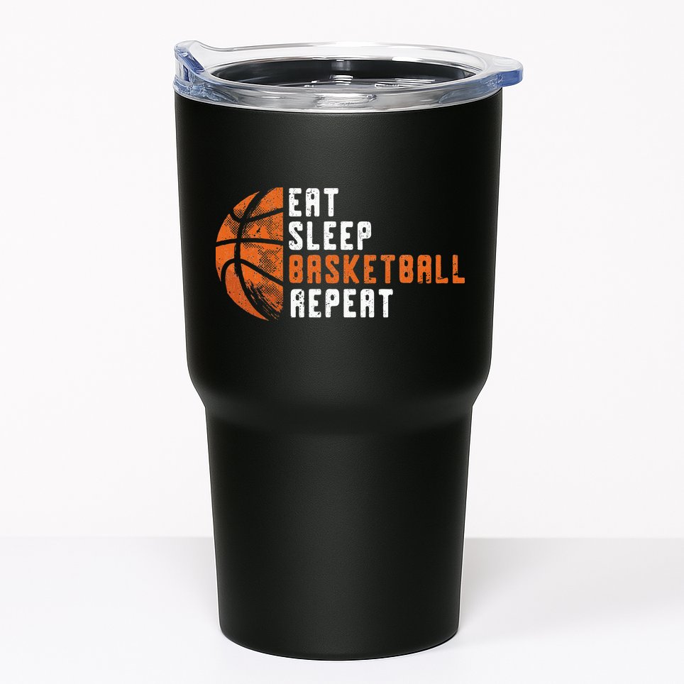 Eat Sleep Basketball Repeat Basketball Tumbler