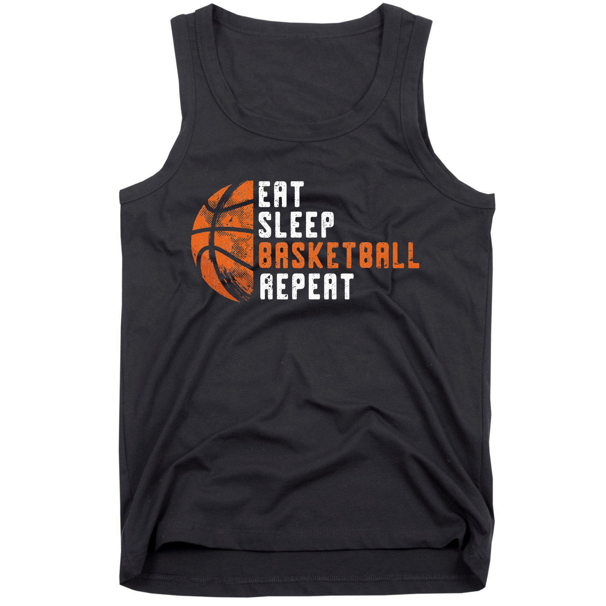 Eat Sleep Basketball Repeat Basketball Tank Top