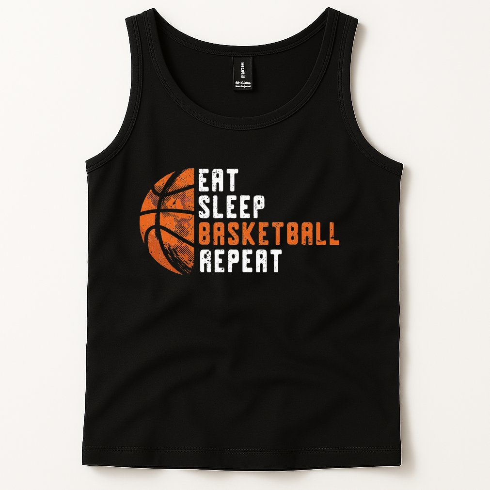 Eat Sleep Basketball Repeat Basketball Tank Top