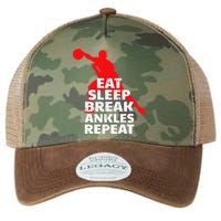 Eat Sleep Break Ankles Repeat Basketball Crossover Legacy Tie Dye Trucker Hat