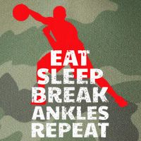 Eat Sleep Break Ankles Repeat Basketball Crossover Legacy Tie Dye Trucker Hat