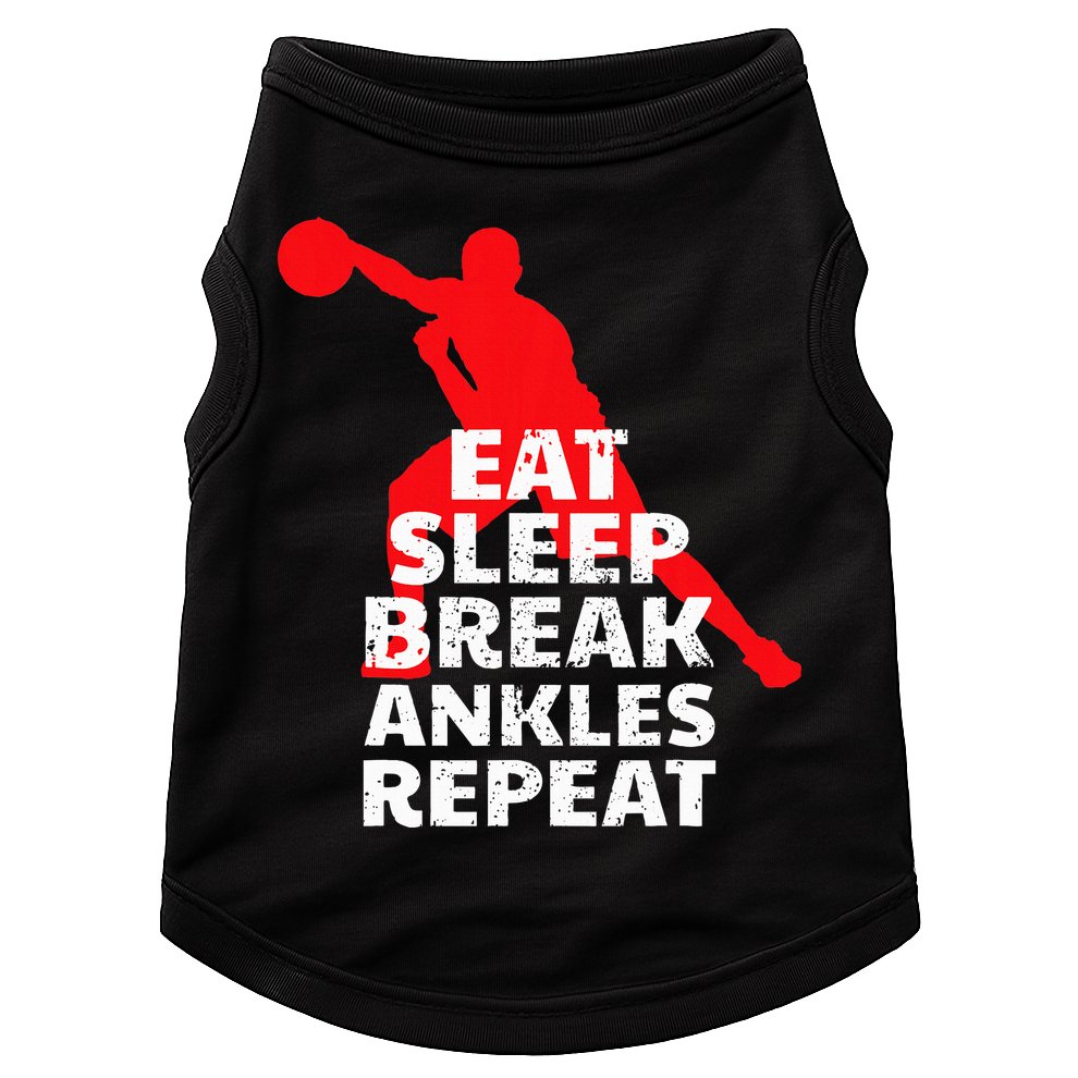 Eat Sleep Break Ankles Repeat Basketball Crossover Doggie Tank