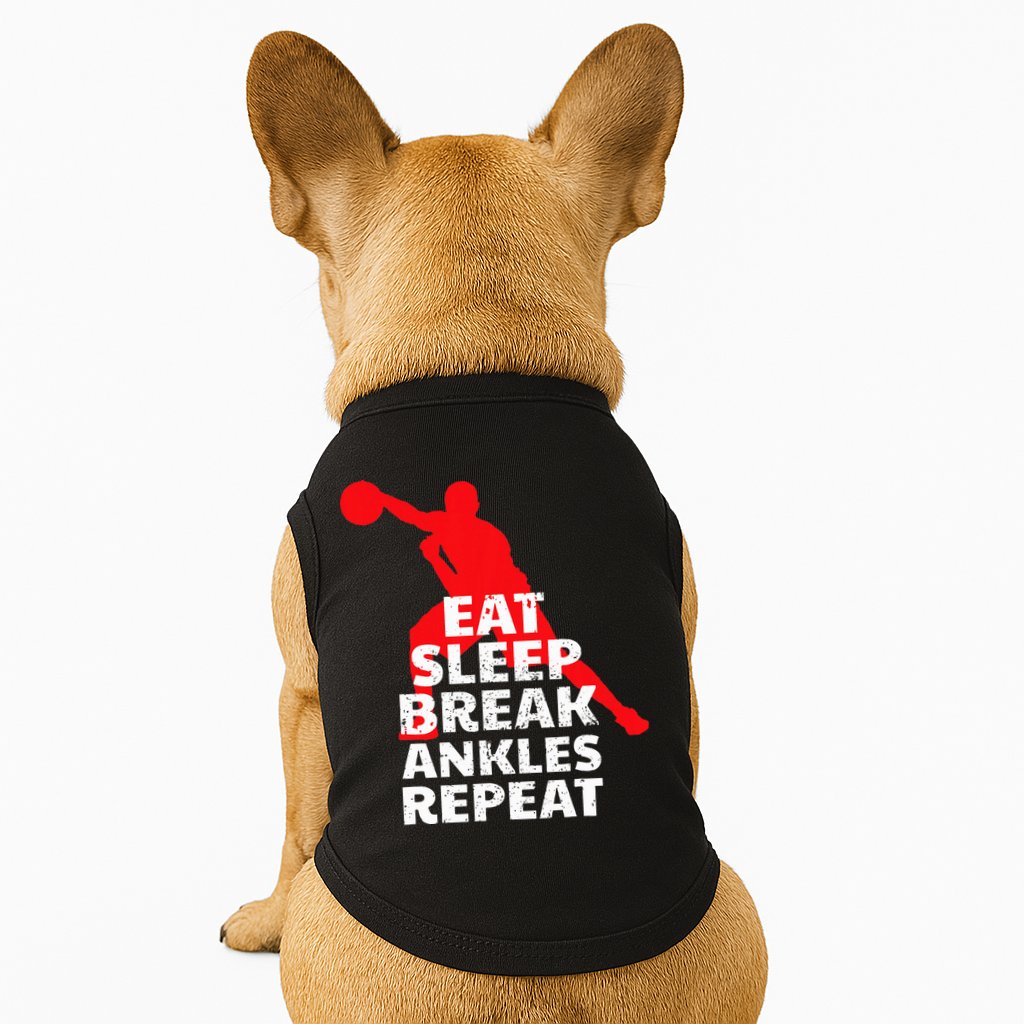 Eat Sleep Break Ankles Repeat Basketball Crossover Doggie Tank