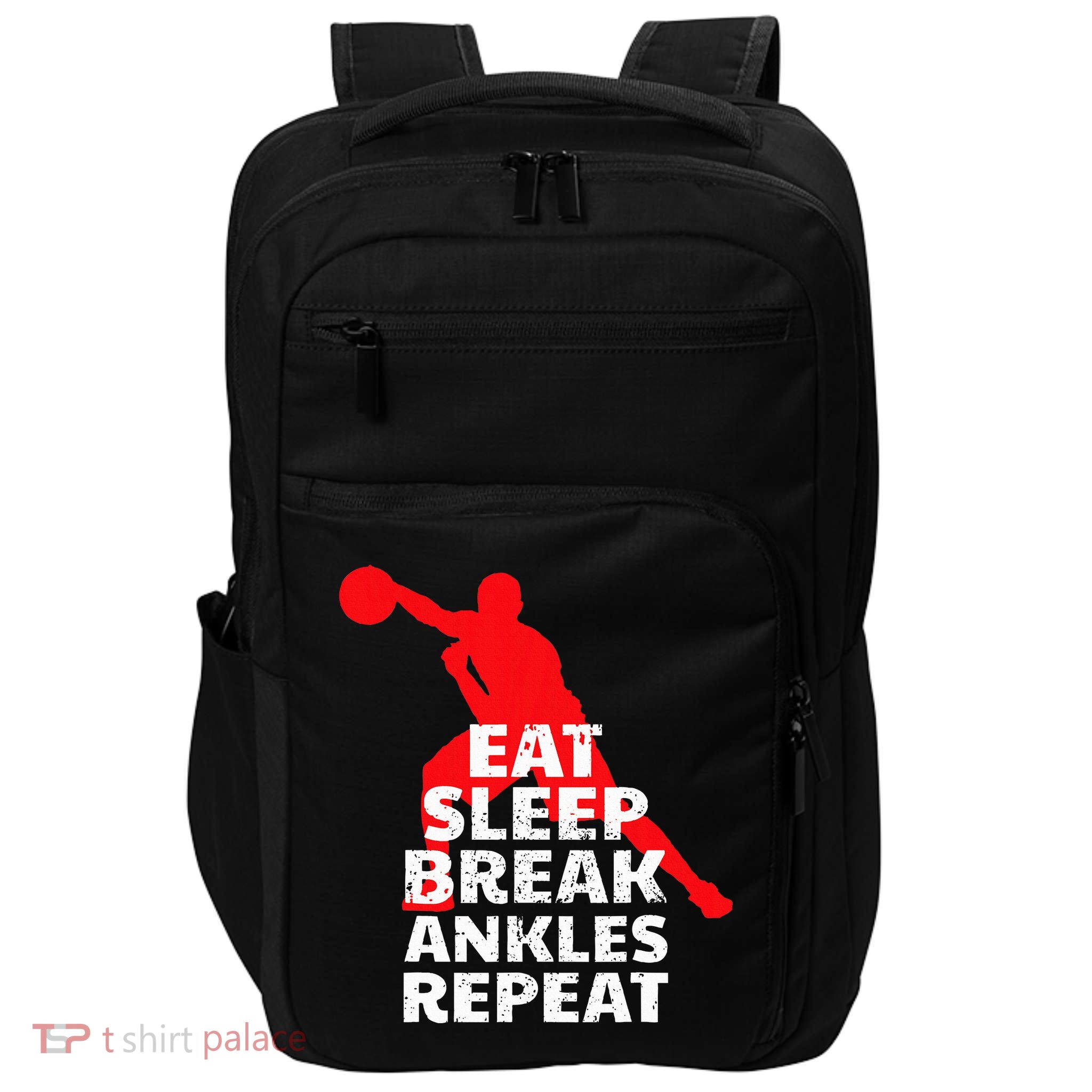 Eat Sleep Break Ankles Repeat Basketball Crossover Impact Tech Backpack