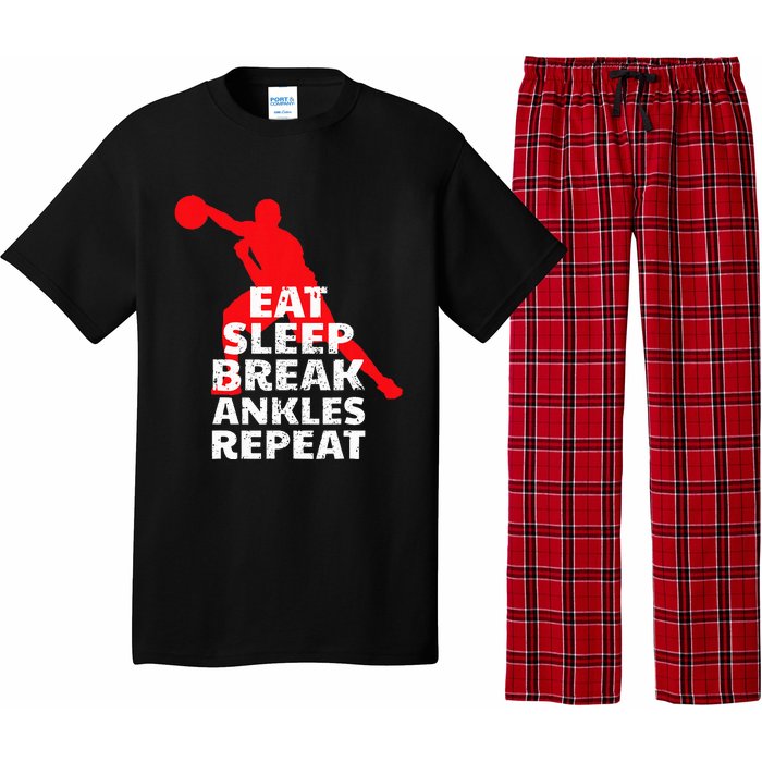 Eat Sleep Break Ankles Repeat Basketball Crossover Pajama Set