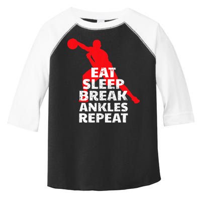 Eat Sleep Break Ankles Repeat Basketball Crossover Toddler Fine Jersey T-Shirt