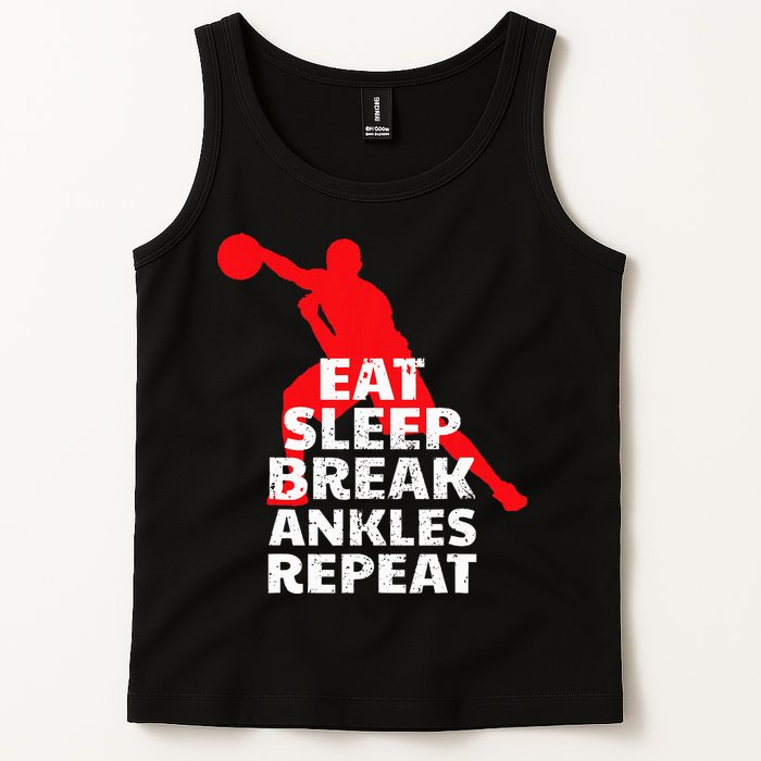 Eat Sleep Break Ankles Repeat Basketball Crossover Tank Top