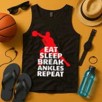 Eat Sleep Break Ankles Repeat Basketball Crossover Tank Top